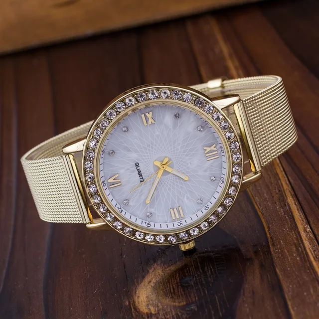 Diamond Women Watches Top Brand Luxury Mesh Stainless Steel Quartz Watch for Wom Diamond Women Watches Top Brand Luxury Mesh Stainless Steel Quartz Watch for Wom