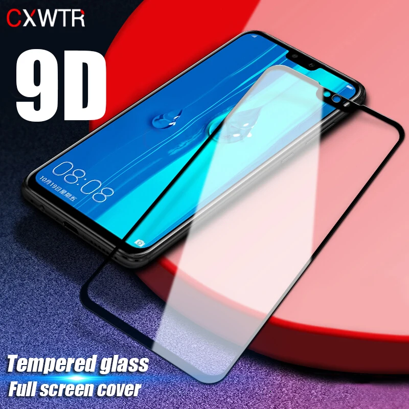 

9D Protective Glass on the For Huawei Y5 Prime 2018 Y9 Pro 2019 Screen Protector For Huawei Mate 20 Pro Lite Glass Film Case