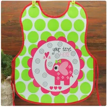 Новинка года Ева нагрудником милый мультфильм карман есть отрыжка Костюмы стерео Водонепроницаемый одноразовые халат детский роспись одежды код