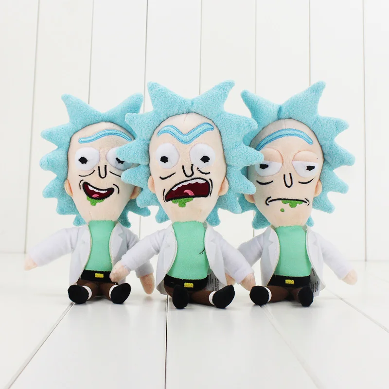 Милые плюшевые куклы Rick and Morty, 23 см, kawaii Q, мягкие куклы, подарок на Рождество и день рождения для детей