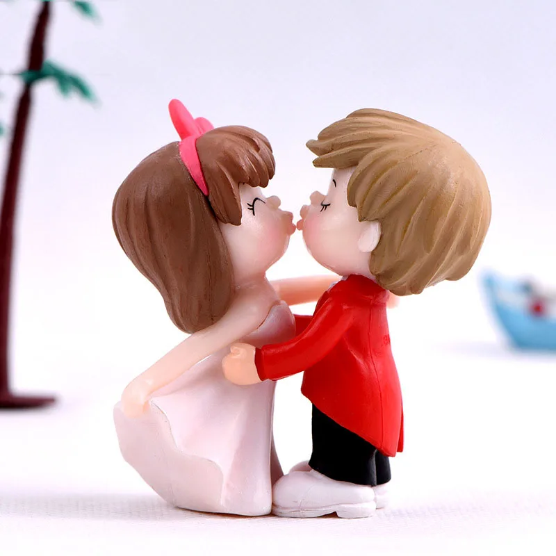 1 компл. Kiss Sweety Lovers парные фигурки сказочные миниатюры Garden гном мох подарок на