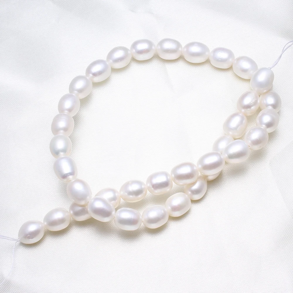 

YYW Rice Cultured Freshwater Pearl Beads,Designer Jewelry, natural, white, 9-10mm, Hole:Approx 0.8mm Approx 15.5 Inch Strand