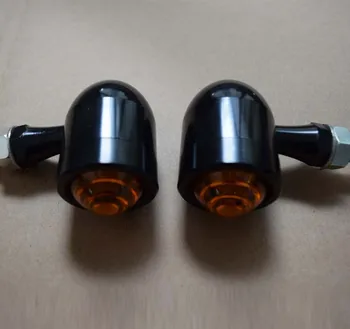 

Classic Black Motorcycle Turn Signal Indicator Light Lamp For Cafe Racer