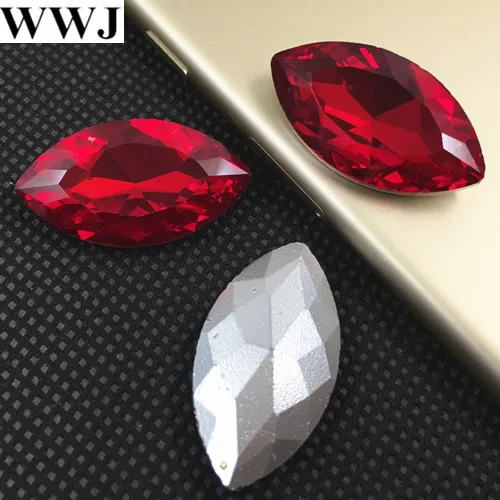 siam red Color Navette Fancy Stone Horse Eye Glass Crystal For Jewelry Making3x6mm4x8mm5x10mm 7x15mm 9x18mm 13x27mm 17x32mm | Украшения и