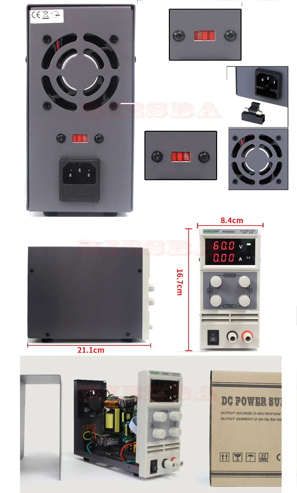 KPS1203D светодиодный выключатель питания постоянного тока функция защиты 120V3A 0,1 V/0.01A