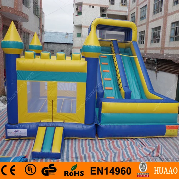 

Commercial inflatable combo with bouncer and slide and 2pcs free CE blower