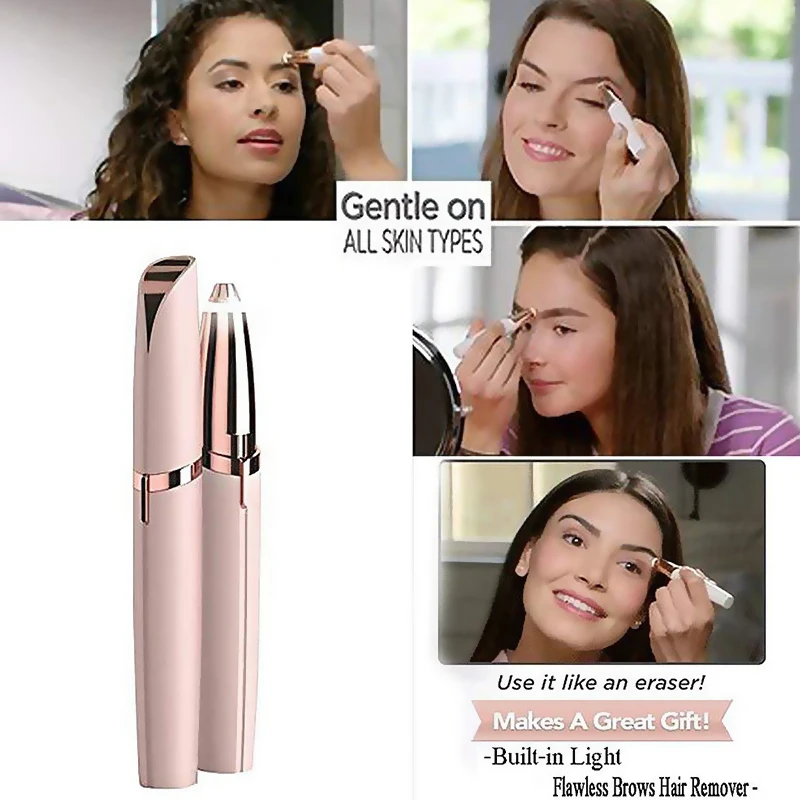 Thread Eyebrows Women Epilator Eyebow Repairer Hair Removal Machine Painless Mini Lipstick Epilator Hair Removal Device