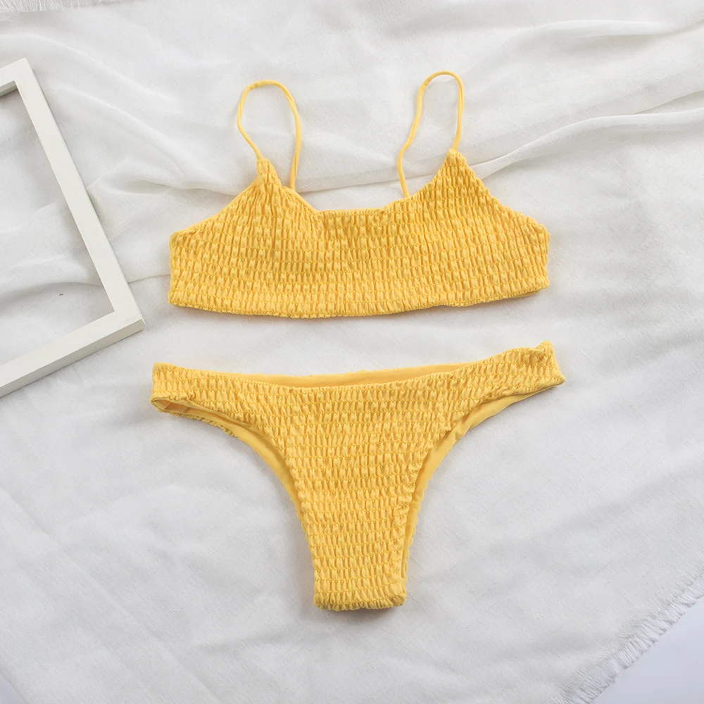 Sexy Pleated Bikinis Mujer Women Swimsuit Swimwear Women Female Brazilian Bikini Set Beach Wear High Cut Bathing Suit 313 bikini set women swimwear bikini swimsuit