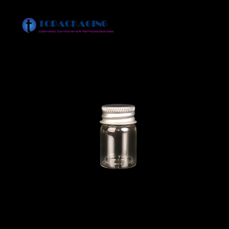 100PCS*6ML Glass Wishing Bottle Empty Liquid Cosmetic Container Clear Aluminum Screw Cap Sample Perfume Refillable Vial 22*35mm 1pc 35mm clear sucker suction cups mushroom head strong vacuum suckers cup button hooks hanger for cellphone window car glass