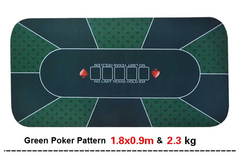 Texas Hold'em Poker Mat 1.8*0.9m flower pattern rubber gaming pad free shipping