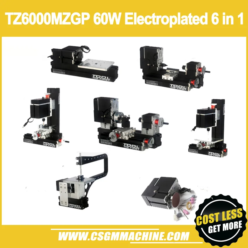 Мини токарный станок TZ6000MZGP 6 в 1 60 Вт 12000 об/мин|6 in mini|metal lathelathe metal |