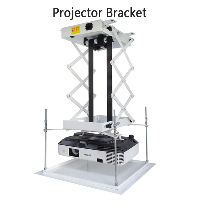 Us 87 74 20 Off 70cm Projector Bracket Motorized Electric Lift Scissors Projector Ceiling Mount Projector Lift With Remote Control In Brackets From