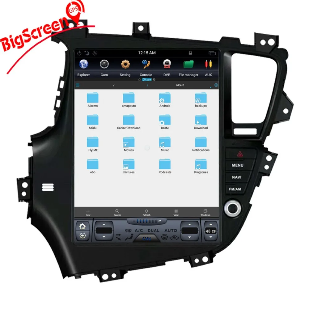 Discount 12.9 Inch 2 Din Android 6.0 Car No DVD Player GPS Navigation For KIA Optima KIA K5 2010-2013 Radio Steering Wheel Controls UNIT 5