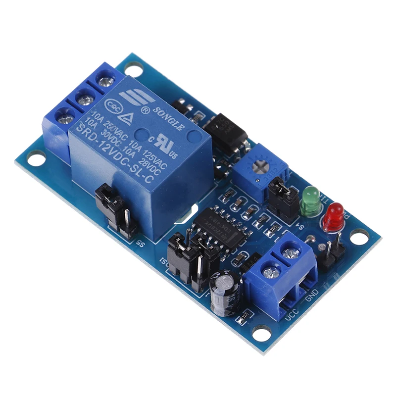 

Adjustable DC 12V Time Relay Module Normal Open Time Delay Relay Timing Timer Relay Control Switch Potentiometer LED Indicator