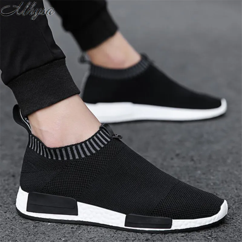 

Mhysa 2019 Spring Autumn new men's casual shoes breathable and comfortable men's knitted fashion men's flat shoes sneakers L257