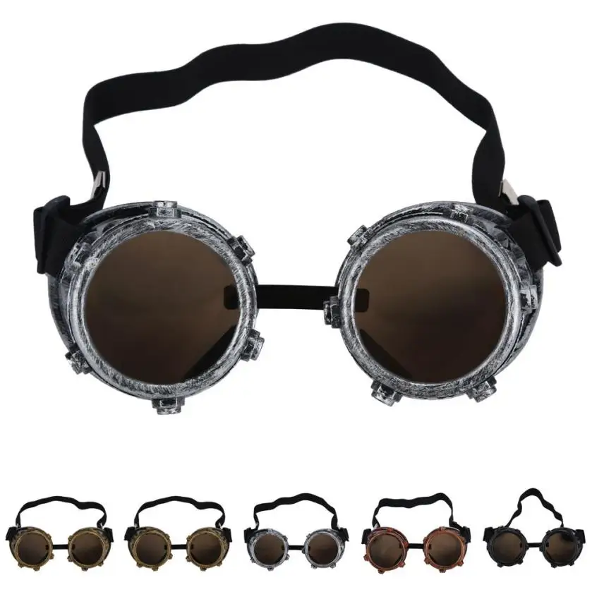 

Steampunk Windproof DIY Interchangeable Lens Punk Glasses Props luxury sunglasses mens sunglasses gafas de sol hombre zonnebril