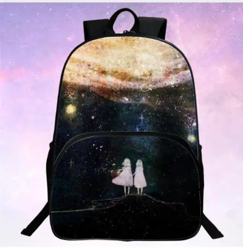 Детские школьные сумки Galaxy/Universe/Space, 21 цвет, рюкзак с принтом для прорезывания зубов, для мальчиков и девочек, школьные сумки со звездами, Qihong - Цвет: 90