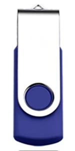 BRU USB3.0 флэш-накопитель 8GB16GB32GB64GB Hign скоростной флеш-накопитель поворотный металлический зажим OEM подарок пользовательский диск лазерная гравировка изображение печать логотип - Цвет: Синий