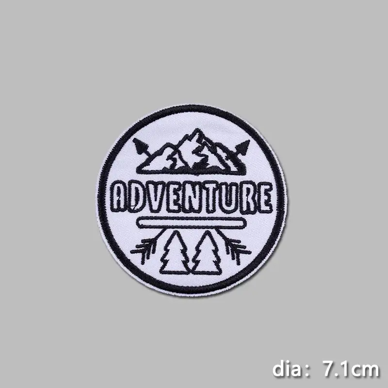 Pulaqi Mountain Travel Patch Embroidery Patches Iron On Patches For Clothing Explore Nature Traveling Cloth decor parche ropa