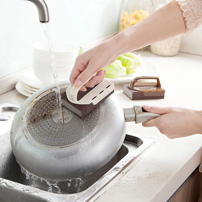

Detachable Handle Bathroom Decontamination Nano Emery Sponges Cleaning Brush Magic Kitchen Tile Clean Tools Wipe Descaling
