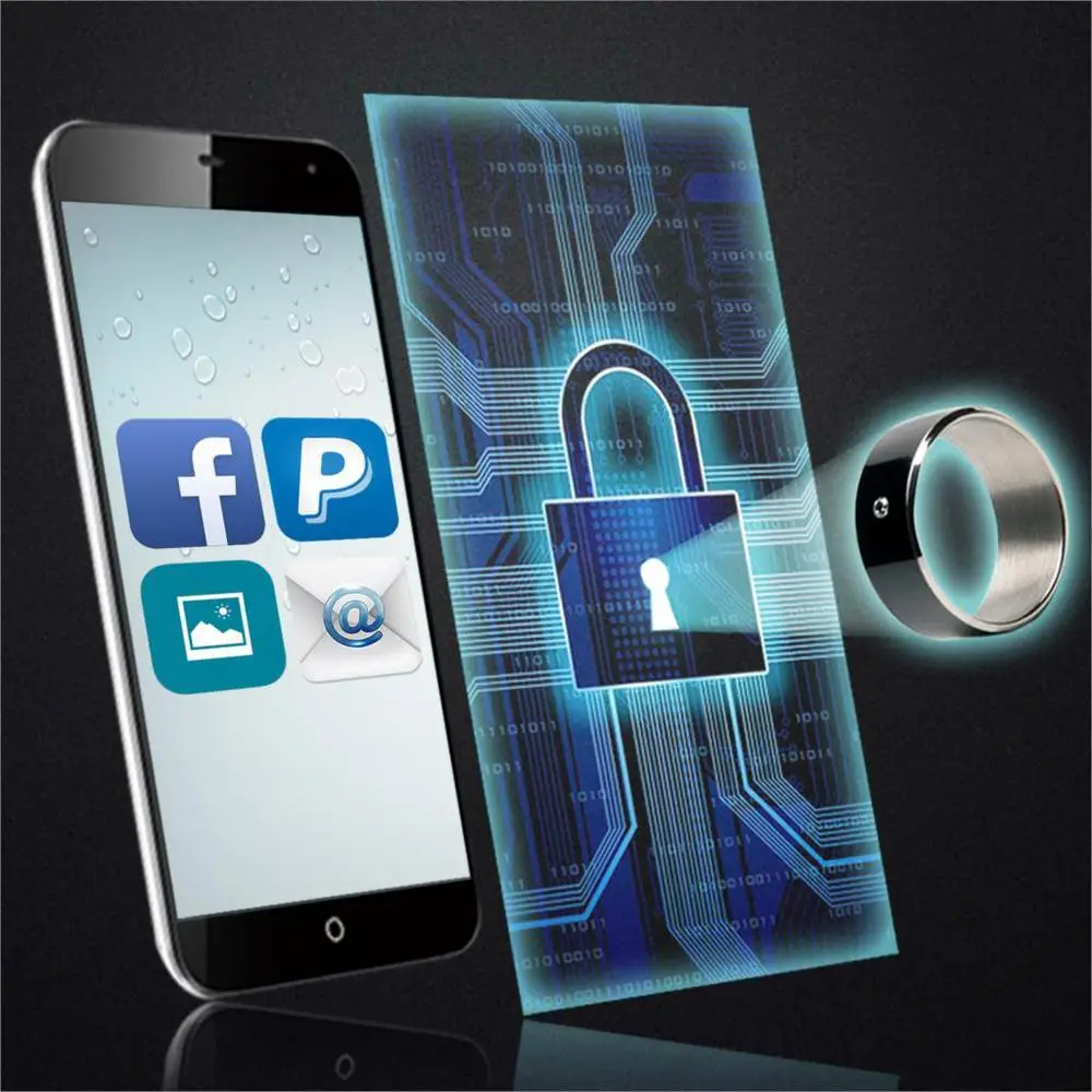 EXRIZU TIMER R2 NFC Smart Health Wearable Devices Door Lock IP68 Wear Magic Finger Smart Ring for Sony LG Samsung Android Phone