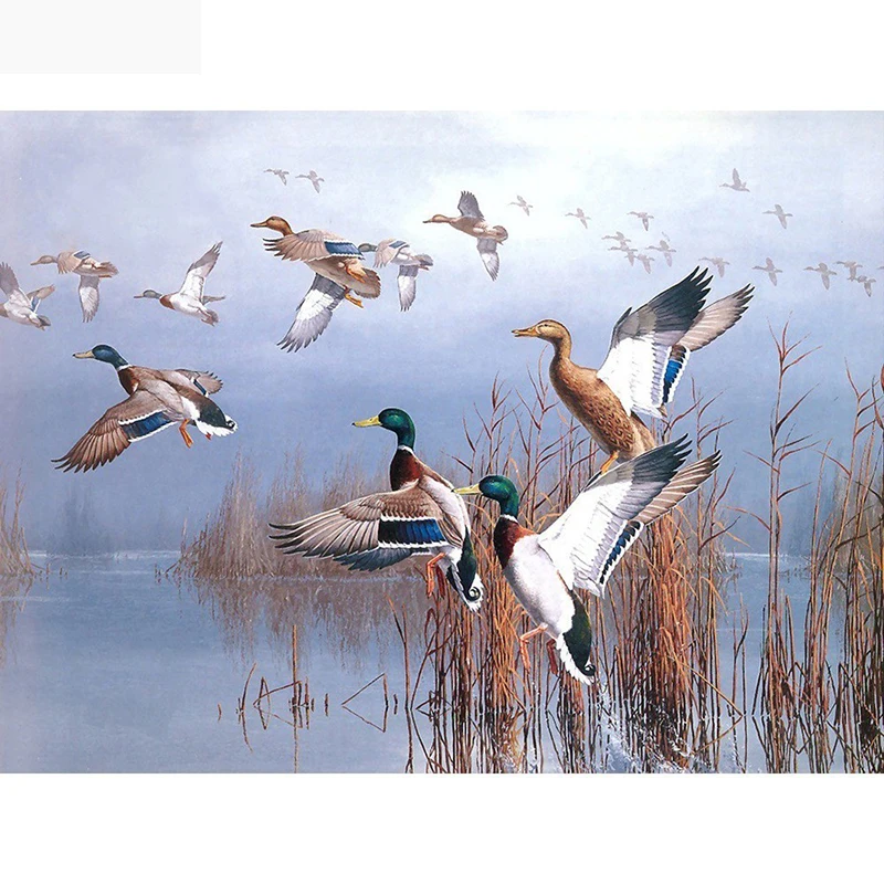 HUACAN-Full-Square-Round-Drill-Diamond-Painting-Animals-Mosaic-5D-DIY-Diamond-Embroidery-Cross-Stitch-Wild