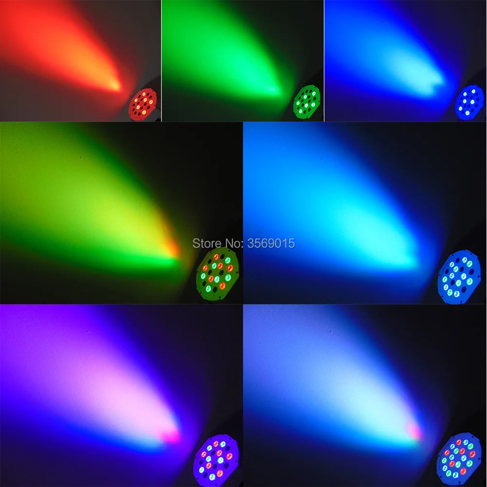 Светодиодный просветильник Тор Par 18x3W 54W высокой мощности RGB/UV с DMX512 Master DJ