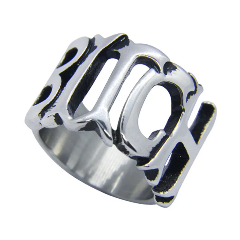 

3pcs/lot New Design Size 5-10 BITCH Ring 316L Stainless Steel Jewelry Band Party Punk New Lady Girls Ring