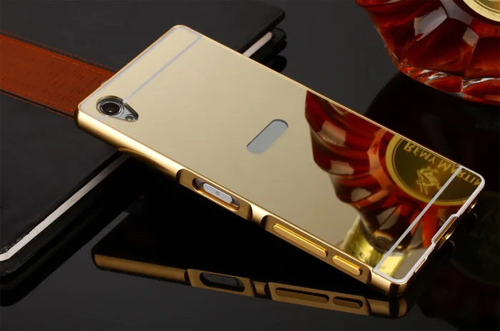Luxury Gold Plating Aluminum Metal Mirror Case For Sony Xperia Xa1 Phone Case Back For Sony Xa1 Case Case For Sony Xperia Mirror Casecase For Sony Aliexpress