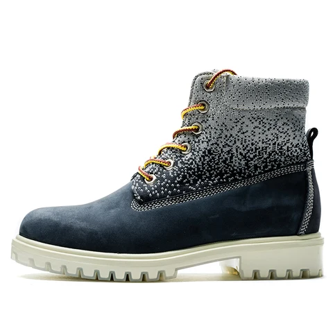 Г., зимние модные мужские ботинки повседневная рабочая обувь ботильоны из натуральной кожи мужская обувь водонепроницаемые тактические военные ботинки для мужчин - Цвет: blue