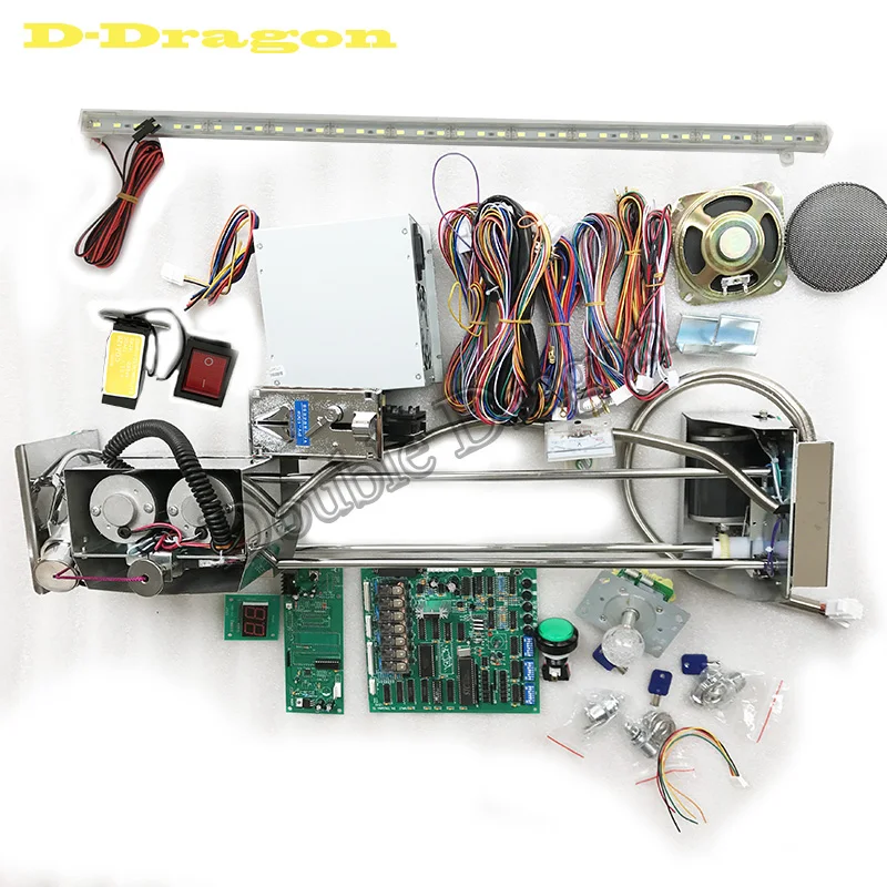 US $166.99 DIY Toy Crane Machine kitCrane machine kit with crane game PCB coin acceptor buttons harness etc for crane machine