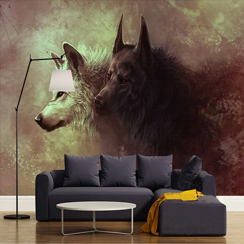

Custom 3D Poster Photo Wallpaper Wolf Totem Wild Wall Painting Modern Living Room Study Bedroom Background Mural Wallpaper Roll