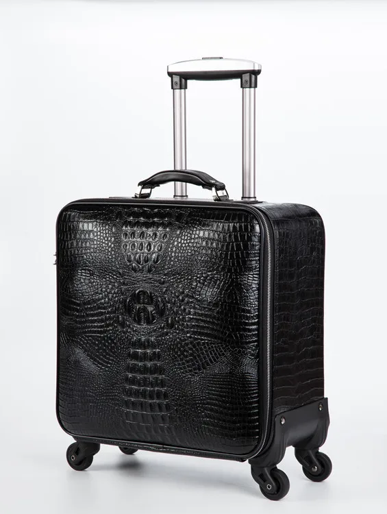 

leather travel luggage Universal wheel leather trolley luggage Luxury business