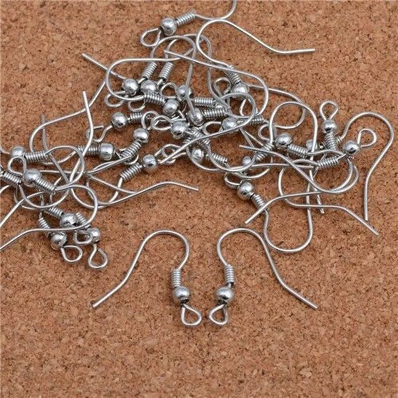 

100pcs French Earwire Finding, EARRING HOOK COIL EAR WIRE FOR JEWELRY Making New