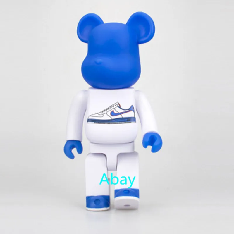 

2 Colors Bearbrick Be@rbrick Gloomy 400% Sneakers PATTERN Variegated brickle Brickle bear Vinyl Action Figure Toy BOX 28CM D13