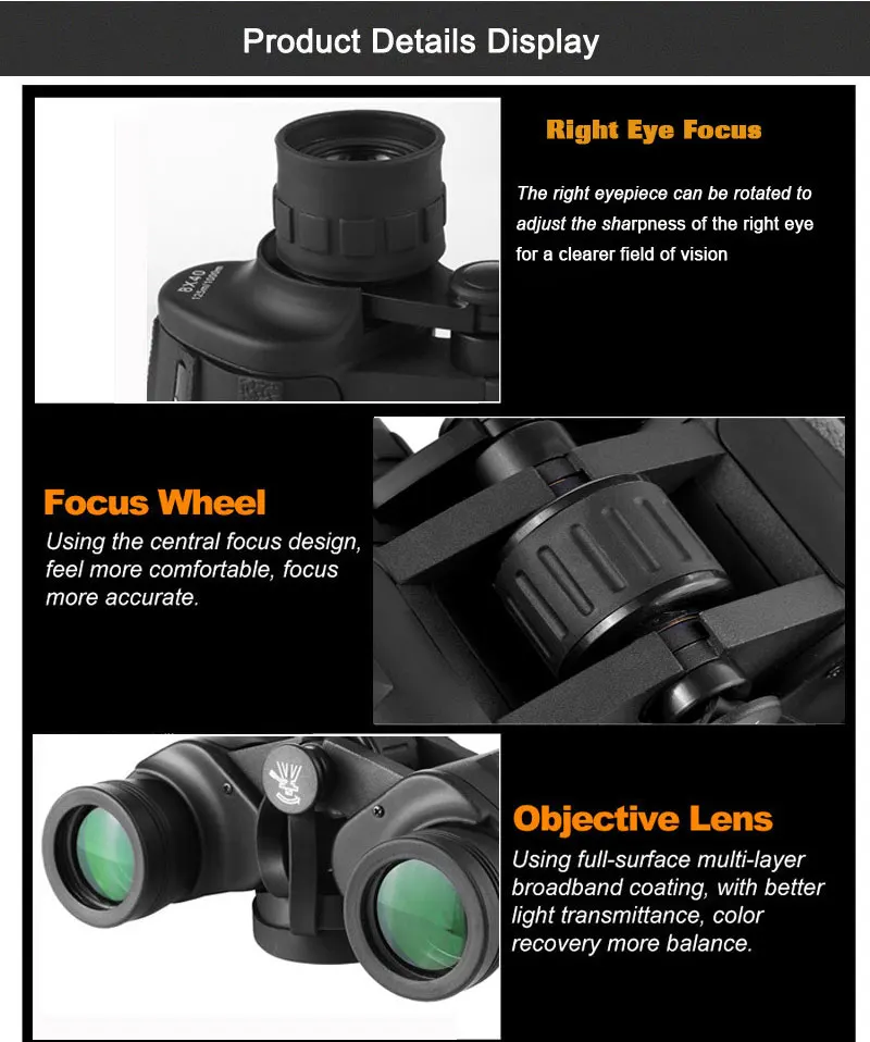 Esportes ao ar hd à Prova Alta Vezes Dwaterproof Água Portátil Binóculos Telescópio Caça Visão Clara Turismo Livre Ocular Fmc 8x40 13 Telescópio e binóculos