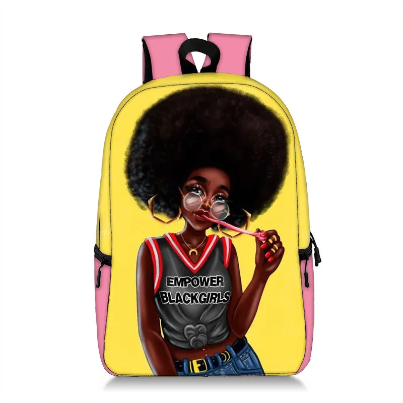 Рюкзак с рисунком коричневого цвета для девочек-подростков, Африканка, детские школьные сумки, женский рюкзак, рюкзак для ноутбука, рюкзак для детей - Цвет: 17afro09