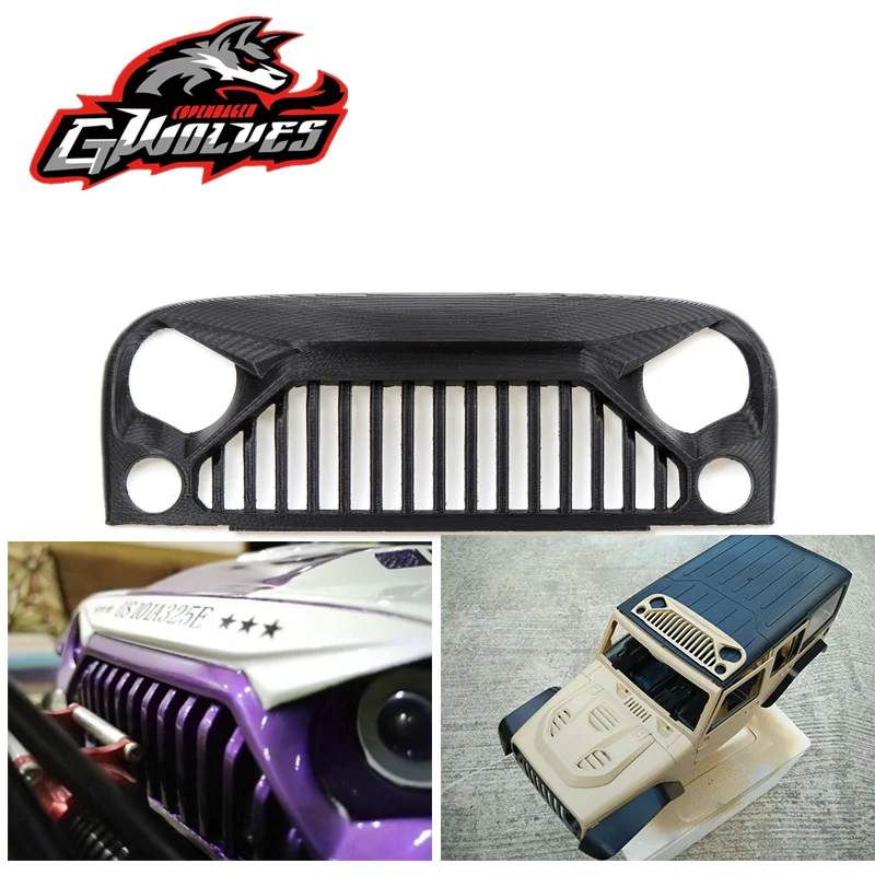 

GWOLVES 3d print nylon 313 wheelbase shell Wrangler Air Inlet Grille anger Front Face 1/10 RC Rock Crawler Axial SCX10 RC4WD D90