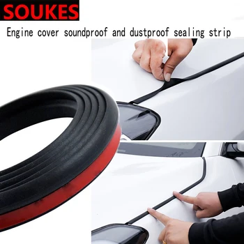 

150cm Car Stickers Engine Hood Soundproof Sealing Strips For Audi A4 B7 B5 A6 C6 Q5 Q7 TT Honda Civic 2006-2011 Fit Accord CRV