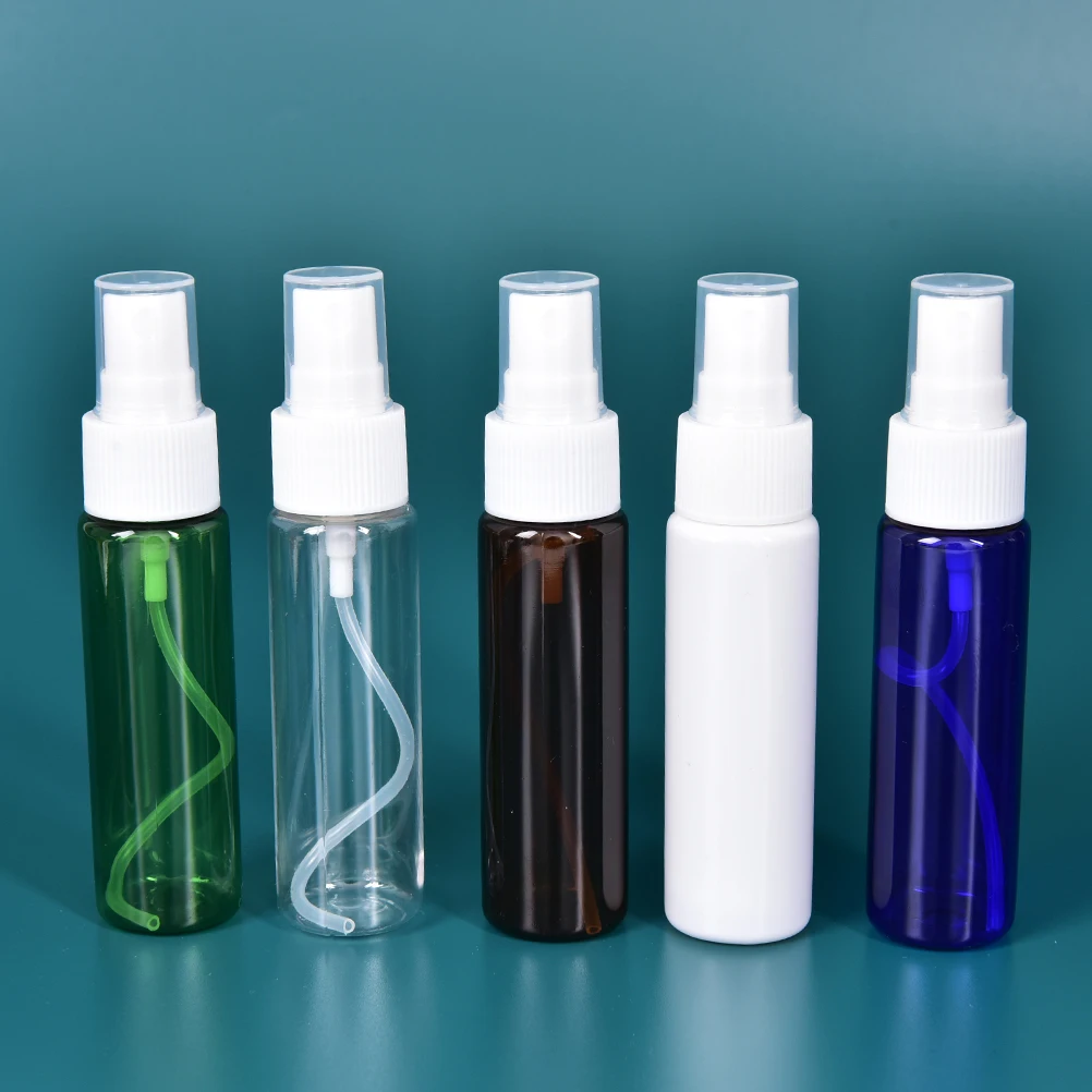 

30ML 5 Colors Portable Refillable Atomizer Bottle Plastic Perfume Bottle With Atomizer Empty Cosmetic Containers For Travel