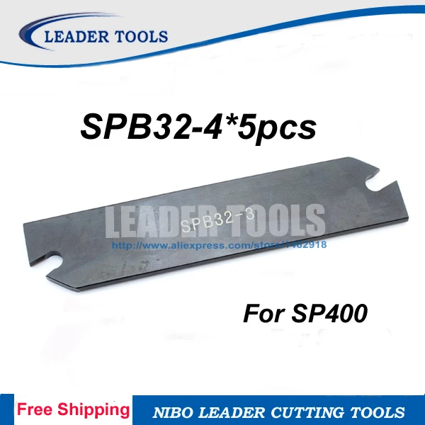 

Free Shipping SPB 32-4*5pcs Indexable Parting Blade 32mm High,SPB 432 Part Blade For SP400 blade Inserts,Parting Turning tools