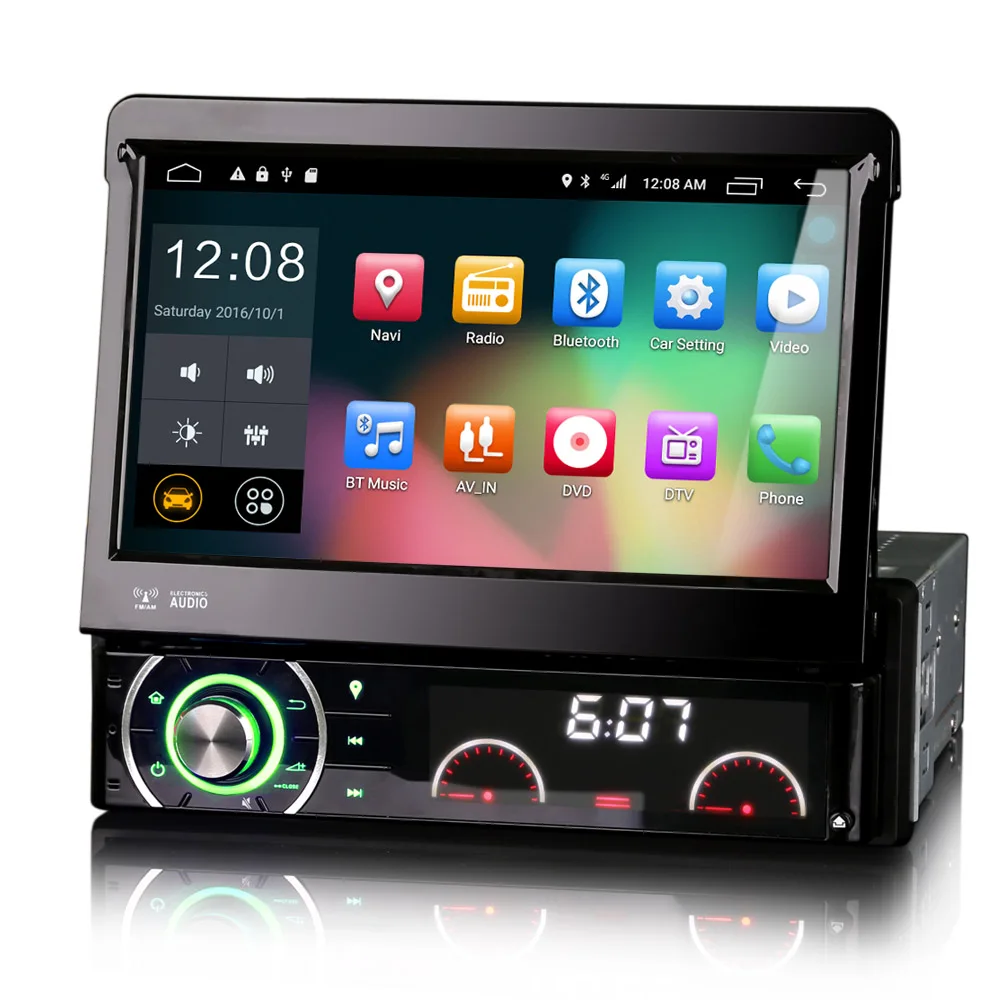 

7" Android 6.0 OS 1 Din Car Multimedia Radio One Din Car DVD Single Din Car Navigation GPS with External TPMS Module Input