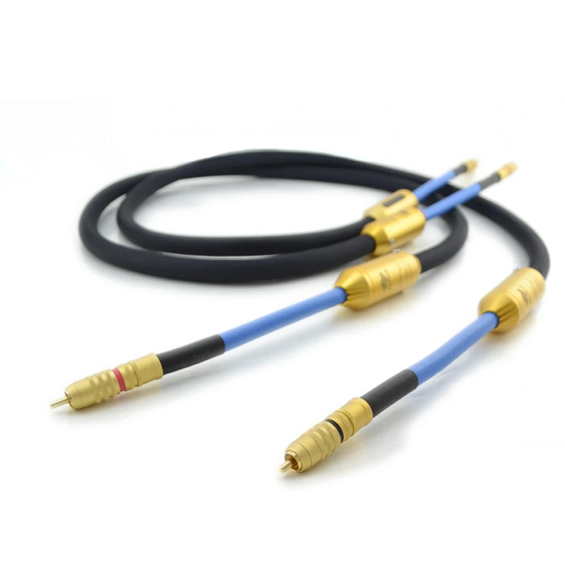 

Free shipping DHL moonsaudio G7 EMPRESS Cable Double crown RCA Audio cable RCA TO RCA Cable