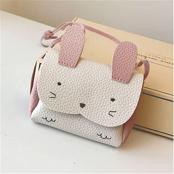 

ISKYBOB New Hot Sale Girls PU Coin Purse Bag Wallet Kids Rabbit One Shoulder Bag Small Coin Purse Change Wallet Kids Bag