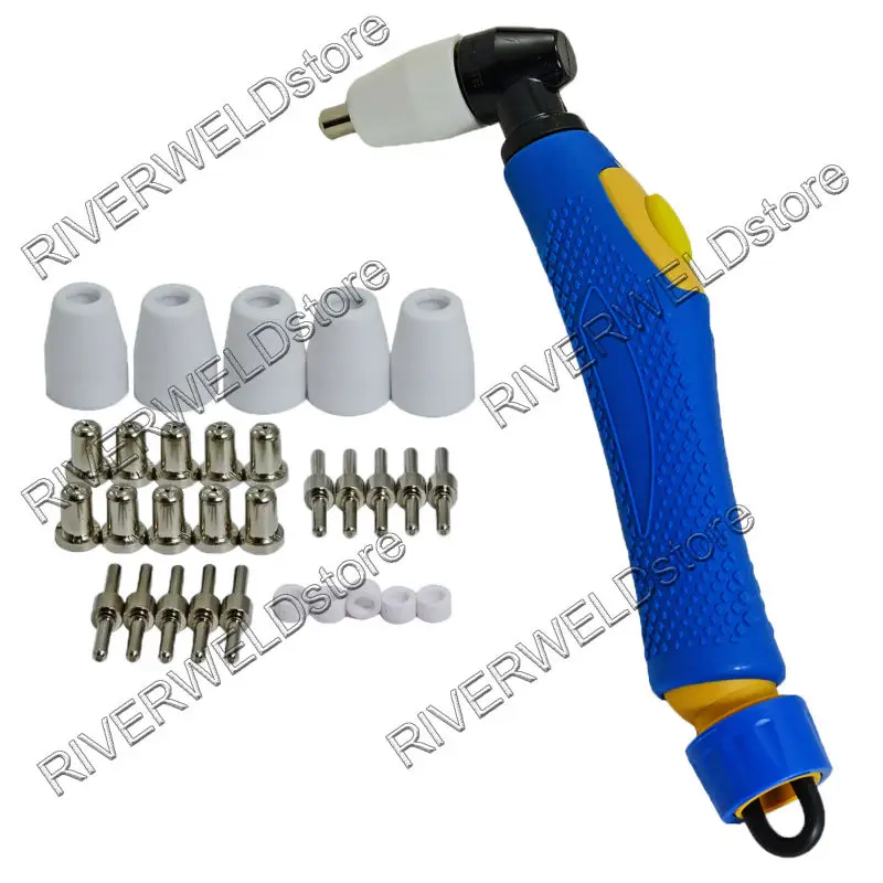 Esab Plasma Cutter Torch Corpo & Niquelado Pontas Eletrodos Bicos Acessórios Consumíveis Kit 31 Peças Pt-31 Lg-40 20072