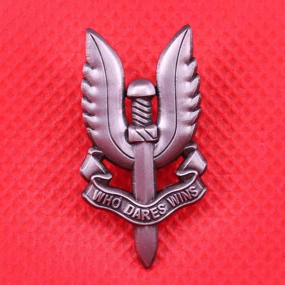 Metal Enamel Pin Badge Brooch SAS Special Air Services Who Dares Wins Emblem