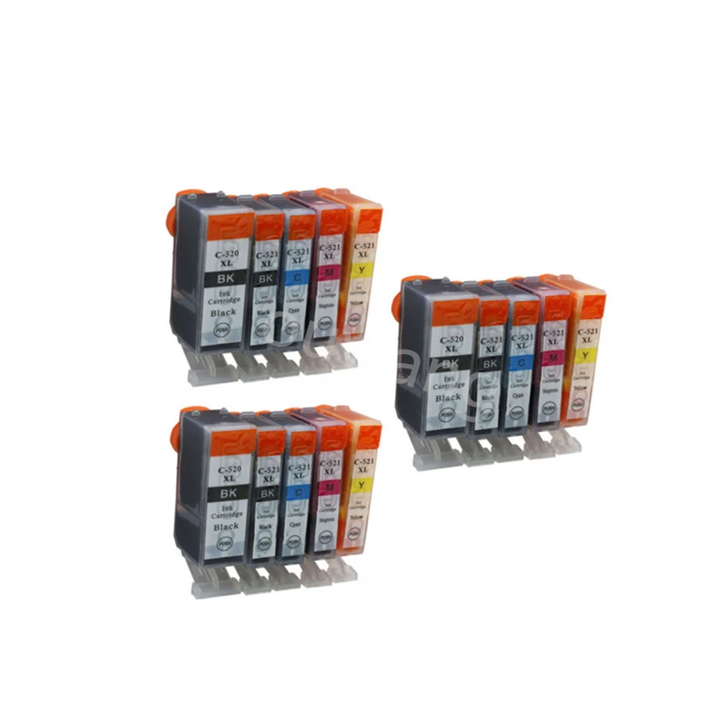 3 комплекта PGI-520 CLI-521 картридж для Canon Pixma MP540 MP550 MP560 MP620 MP630 MP640 MP980 MP990 MX860 MX870 IP3600 pgi 520 |