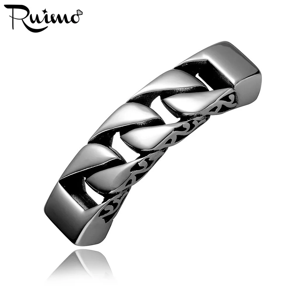 

RUIMO 316L Stainless Steel Connectors Charms Lock Design Connector For Leather Rope Bracelet DIY Jewelry Making Accessories