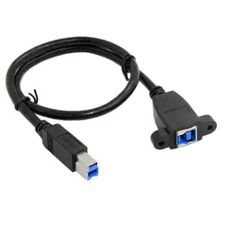 Супер скорость USB 3,0 Backpanel крепление B Женский к мужчине B тип Удлинительный кабель 0,5 м