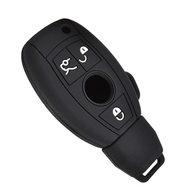 MAYITR 3 Button Durable Silicone Remote Key Case Cover For Mercedes Benz W203 W211 CLK C180 E200 AMG C E S Class